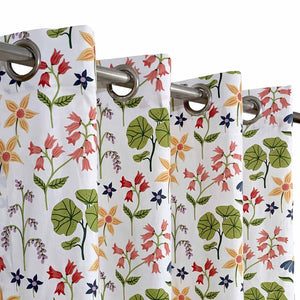 Multi Floral Duck Cotton Curtain