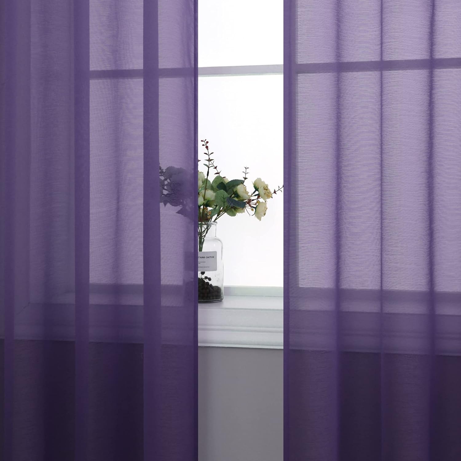 Pair of Royal Purple Curtains for Living Room Bedroom Custom Length