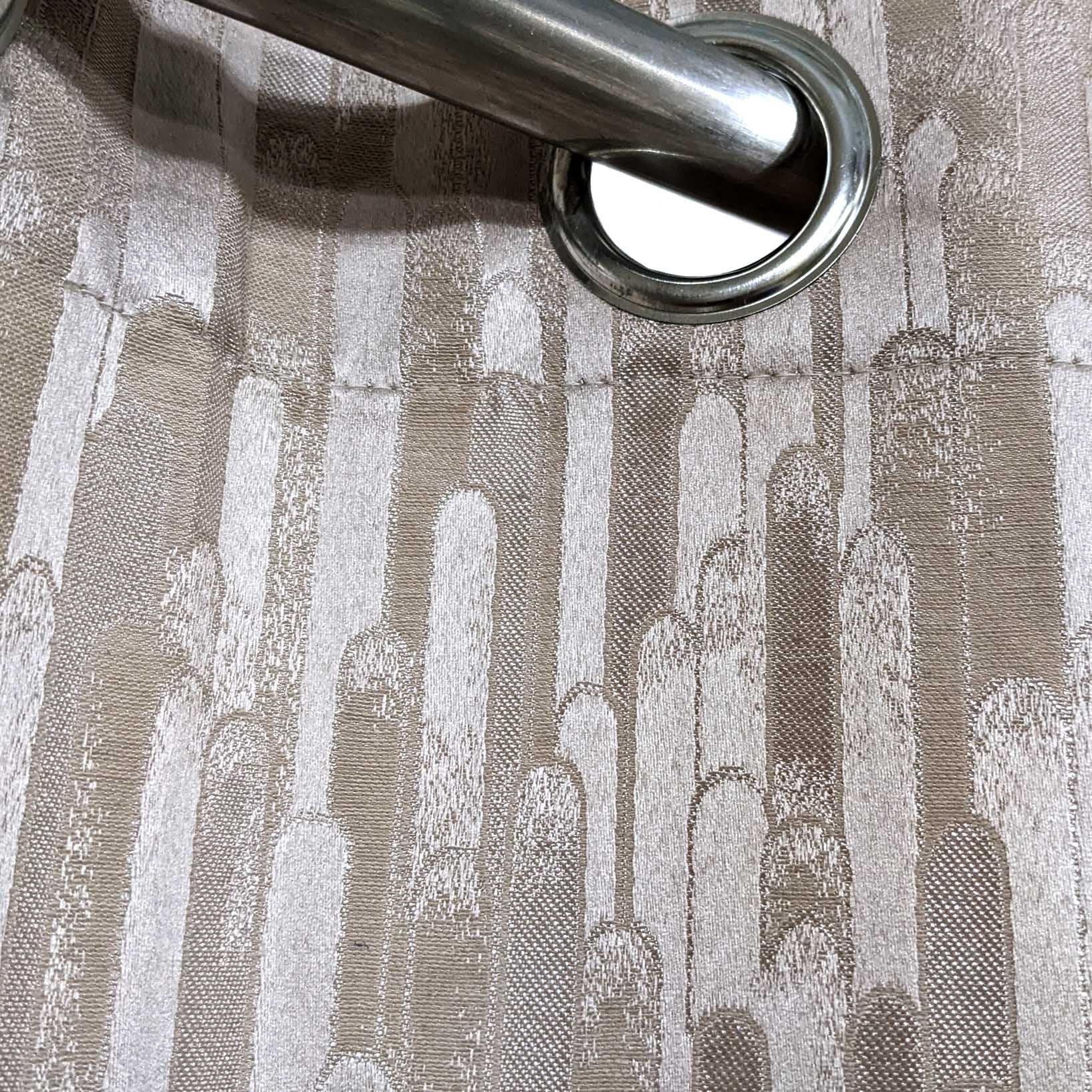 Self Print Thick Shanghai Curtain Beige