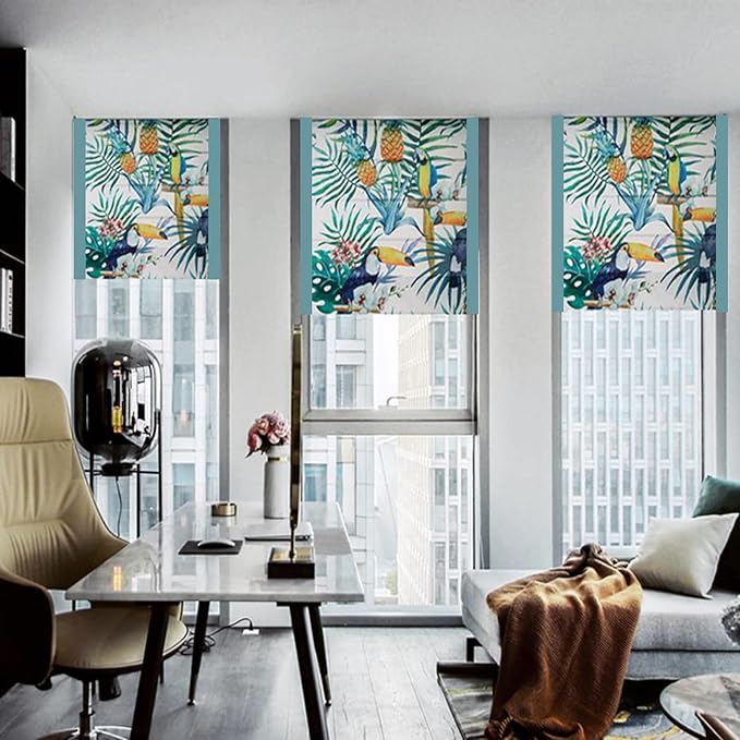 Multi Floral Printed Roman Blinds/Shades @ Per Sq. Feet