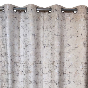 Premium Textured Velvet Curtain Off-White