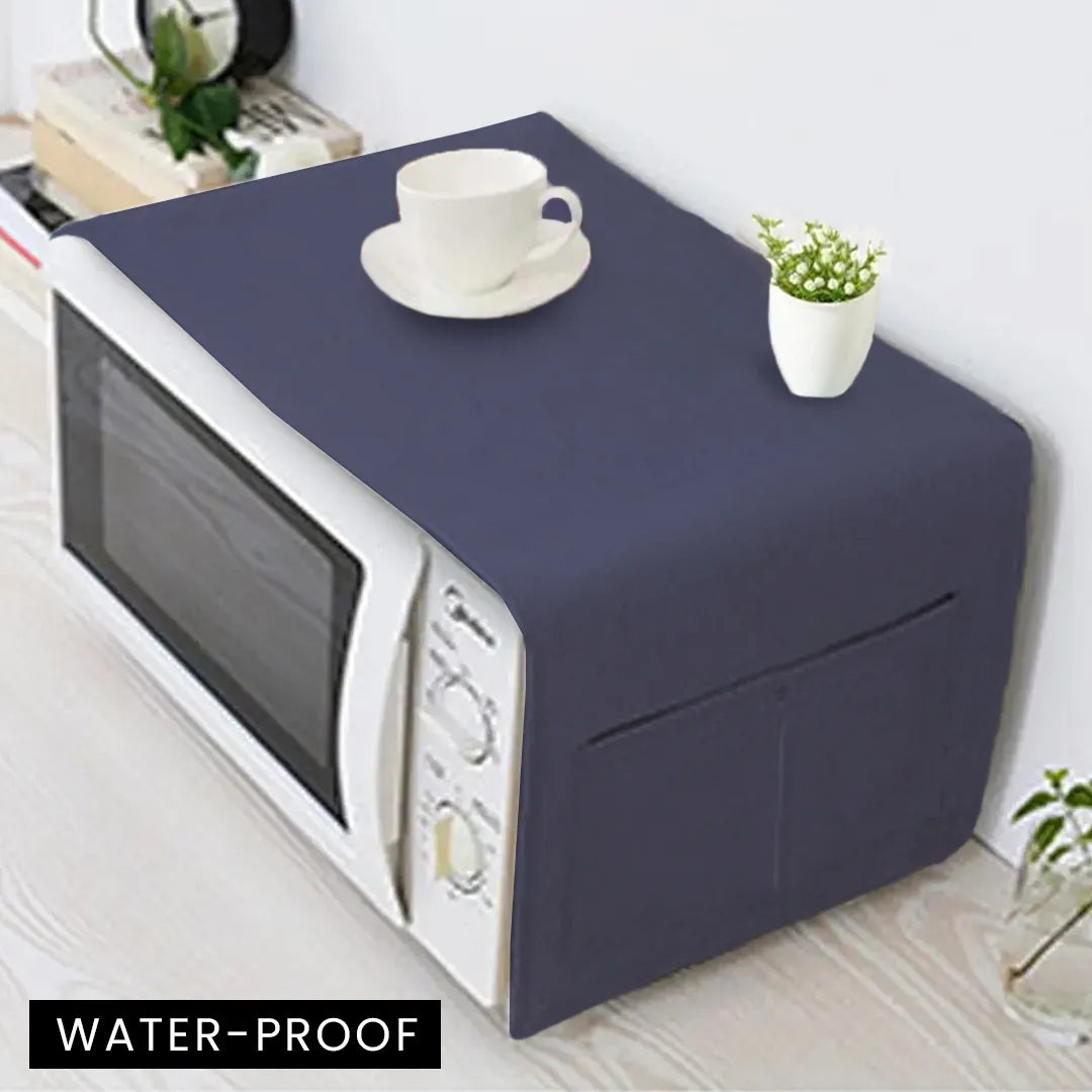 Waterproof Poly Cotton Microwave Oven Cover with Side Pockets