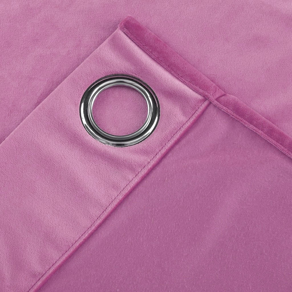 Plain Velvet Curtain Baby Pink