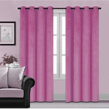 Plain Velvet Curtain Baby Pink