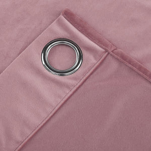 Plain Velvet Curtain Rose Pink