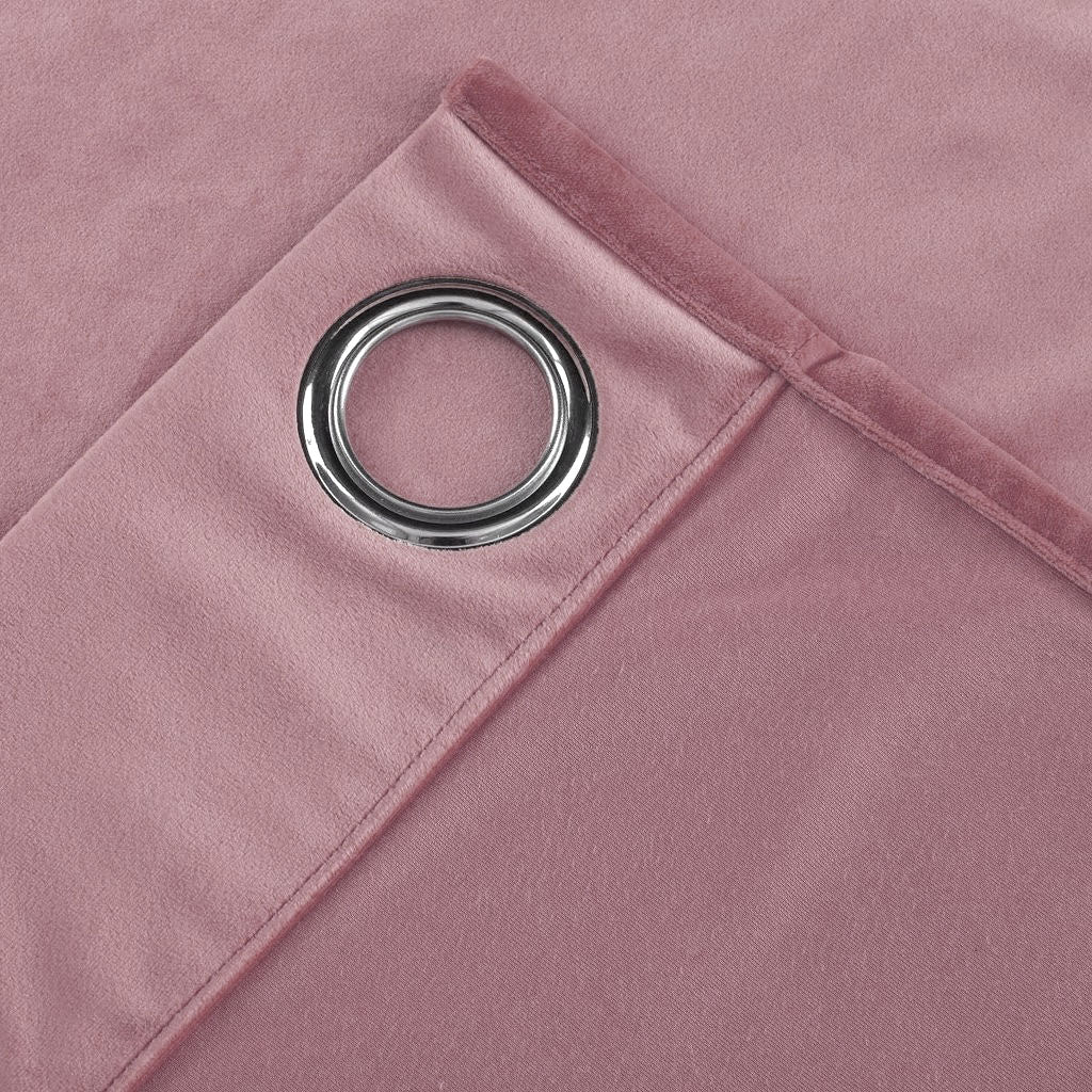 Plain Velvet Curtain Rose Pink