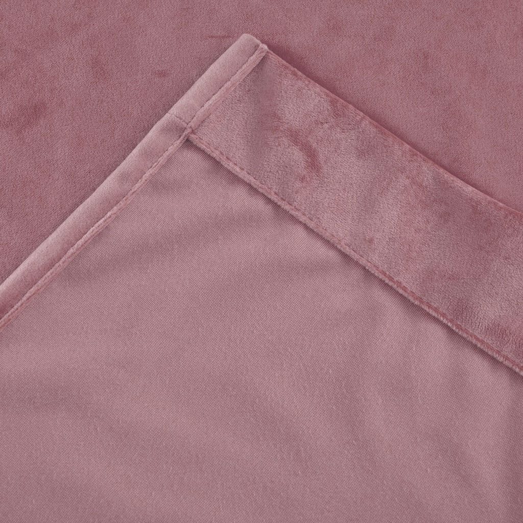 Plain Velvet Curtain Rose Pink