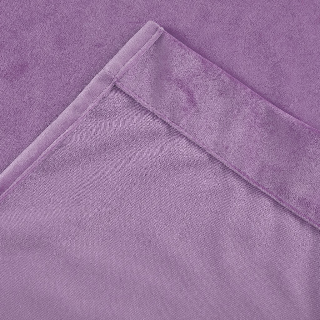 Plain Velvet Curtain Lite Purple