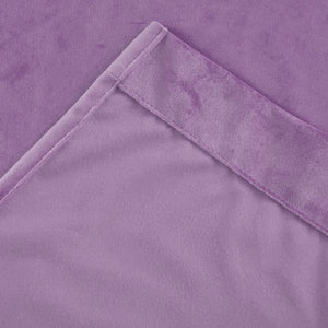 Plain Velvet Curtain Lite Purple