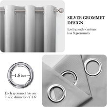 Pair of 2 Shaded Curtains Black Ombre (Gradient Room Darkening Thermal Insulated Energy Saving Grommet Drapes for Living Room/Bedroom)