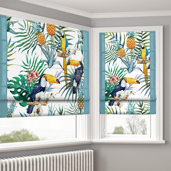 Multi Floral Printed Roman Blinds/Shades @ Per Sq. Feet