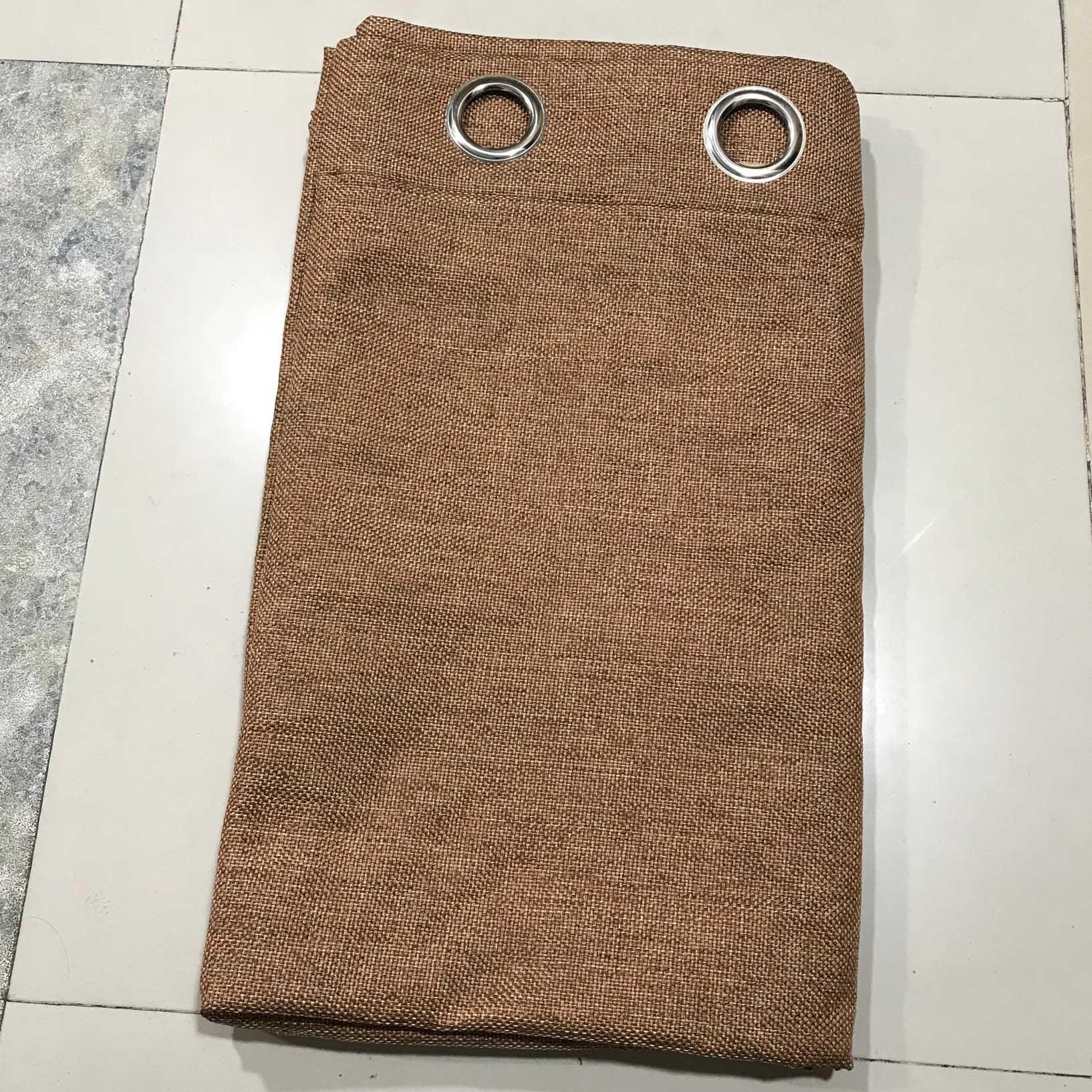 Plain Jute Curtain Light Brown