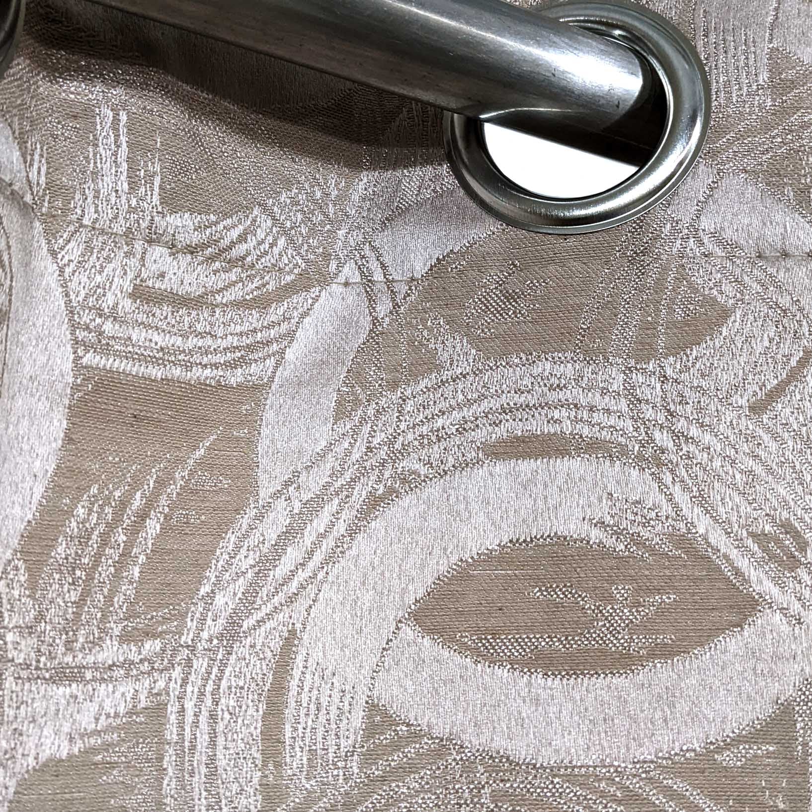 Self Print Thick Shanghai Curtain Beige