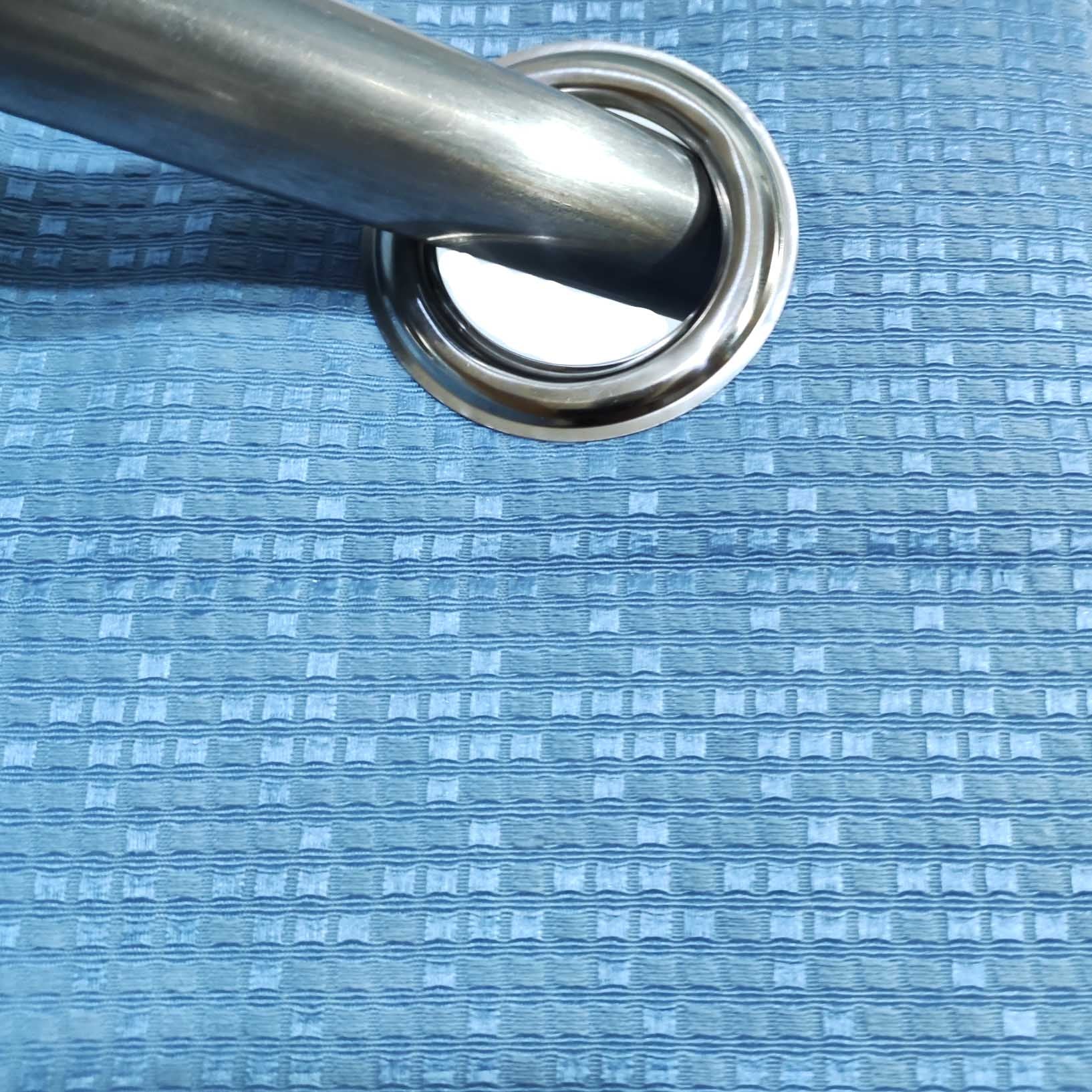 Sky Blue 3D Jacquard Curtain