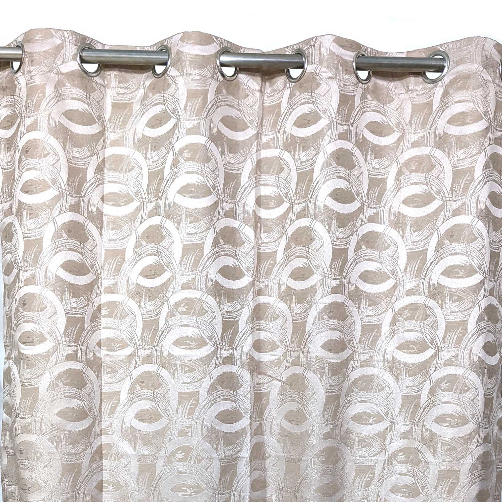 Self Print Thick Shanghai Curtain Beige