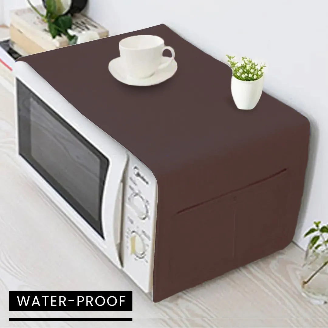 Waterproof Poly Cotton Microwave Oven Cover with Side Pockets