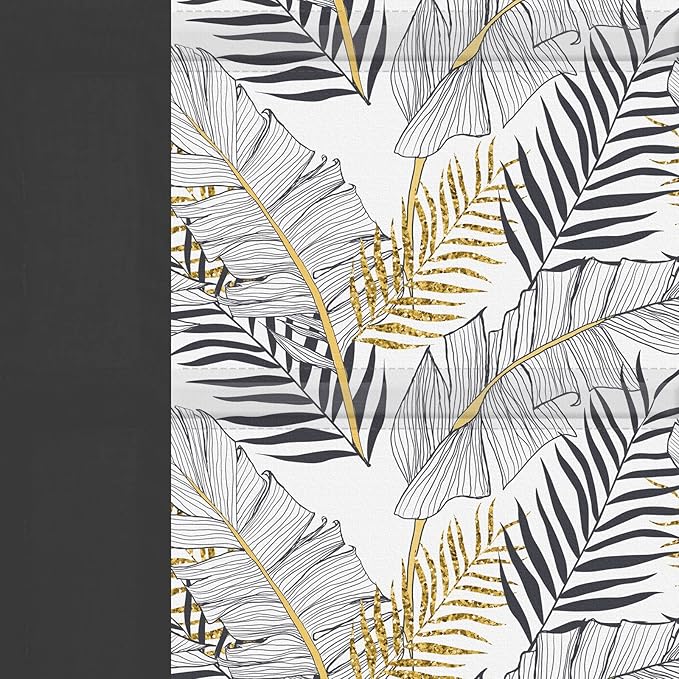 Winter Leaves Printed Roman Blinds/Shades @ Per Sq. Feet