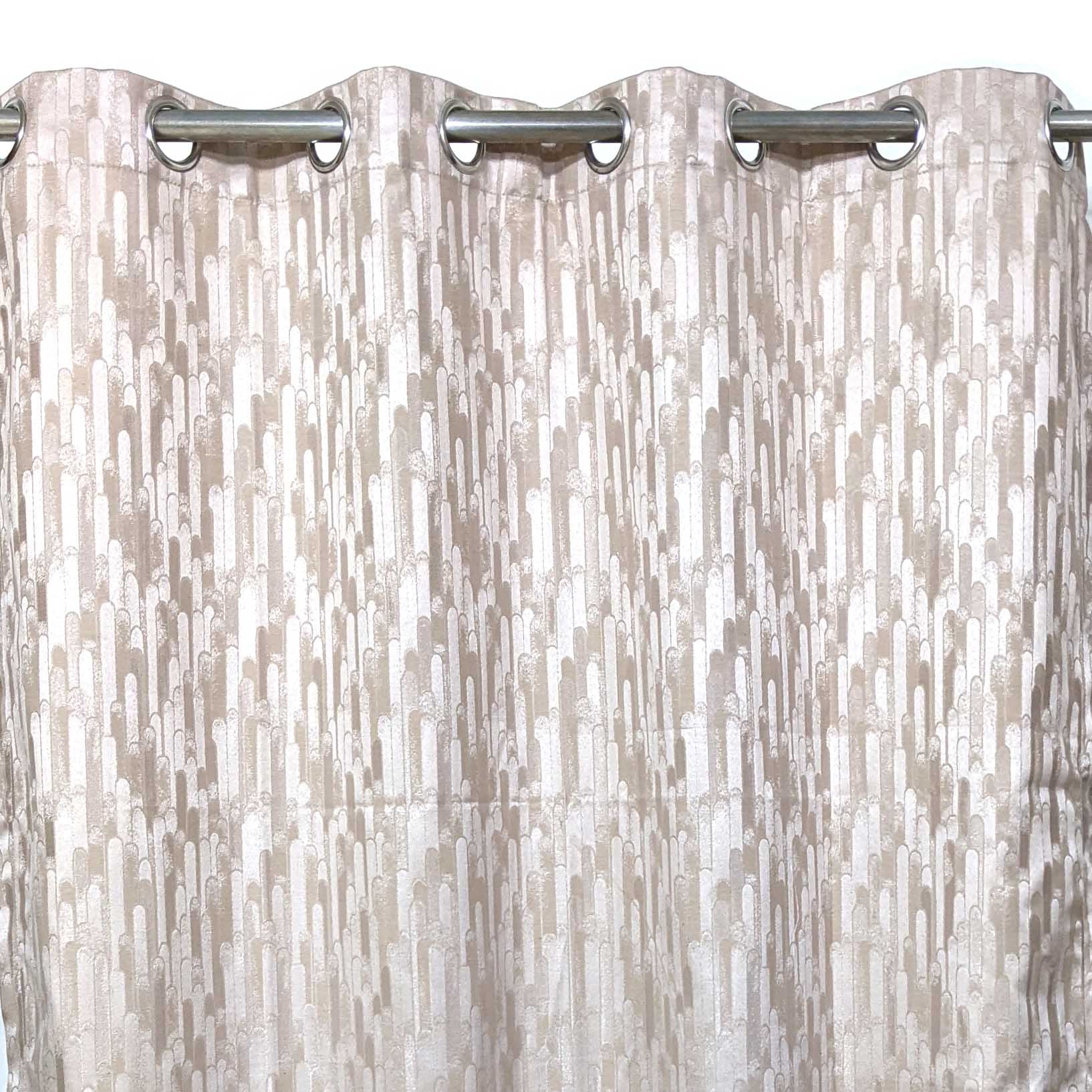 Self Print Thick Shanghai Curtain Beige