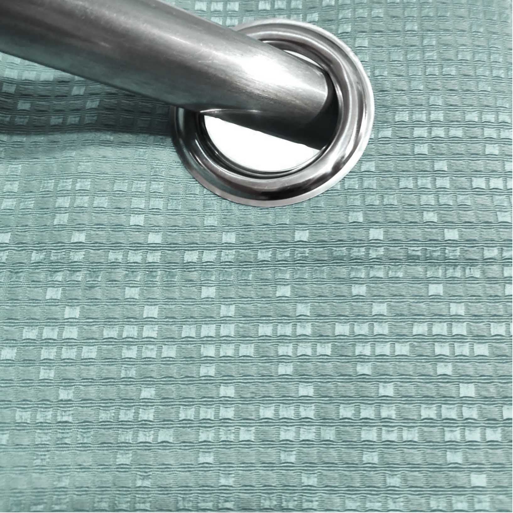 Greenish Grey 3D Jacquard Curtain