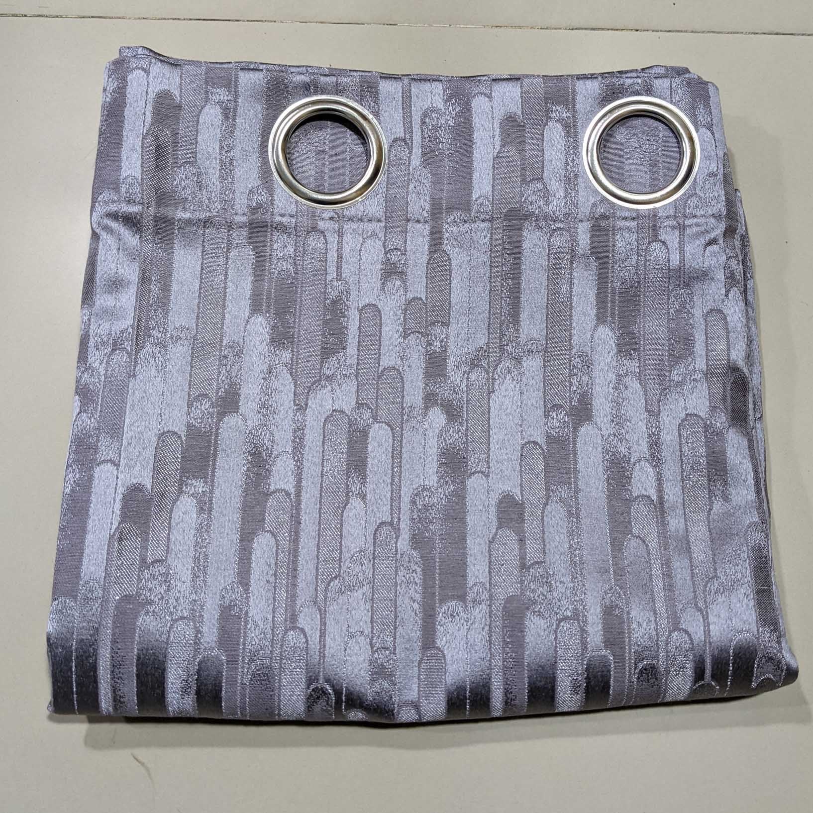 Self Print Thick Shanghai Curtain Grey