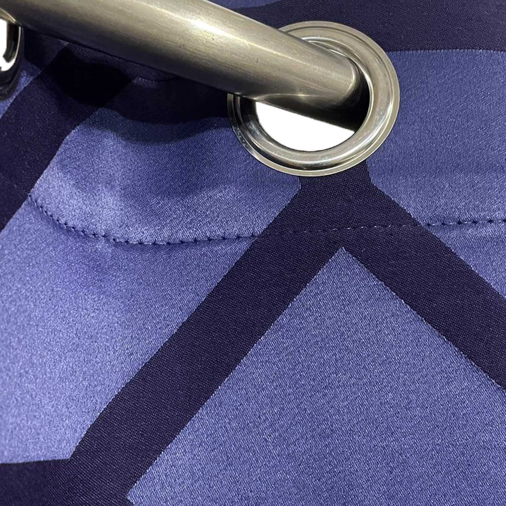 Blue on Purple Shanghai Curtain