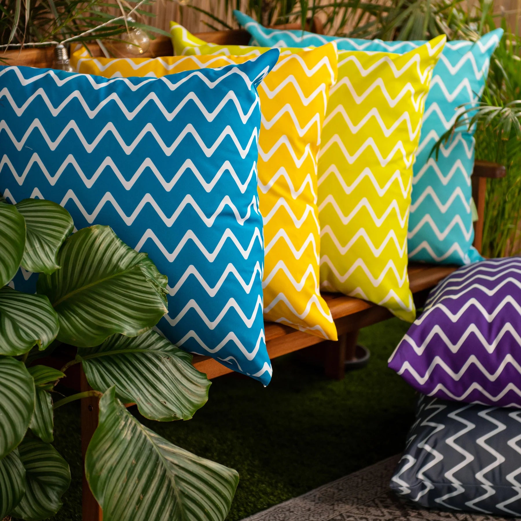 Multi Motif Jute Cushion Covers (Pack of 6)