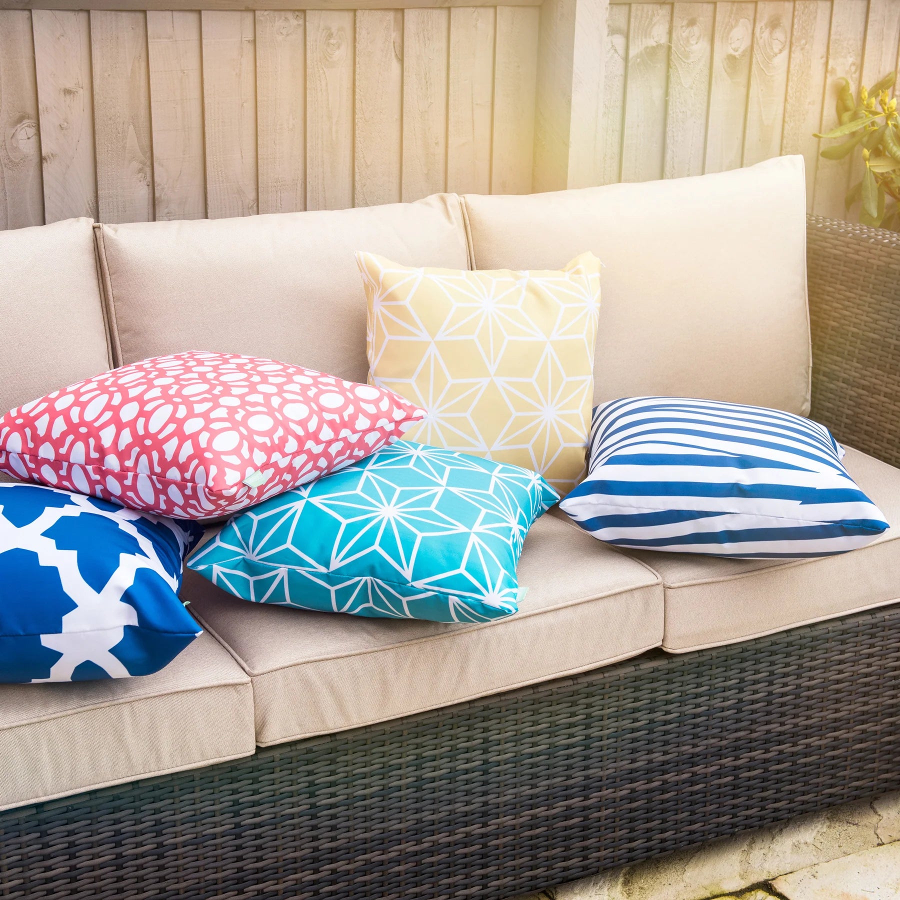 Multi Motif Jute Cushion Covers (Pack of 5)
