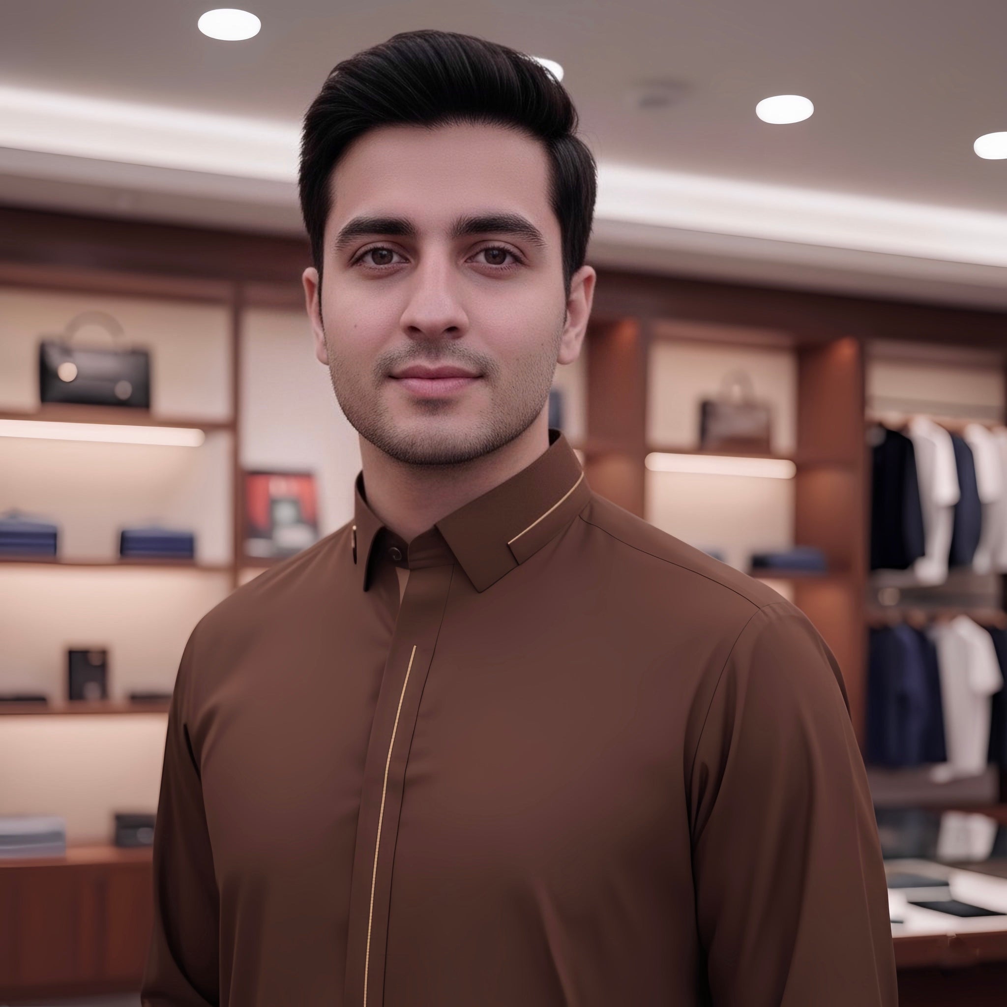 Rust Designer’s Shalwar Kameez Stitched