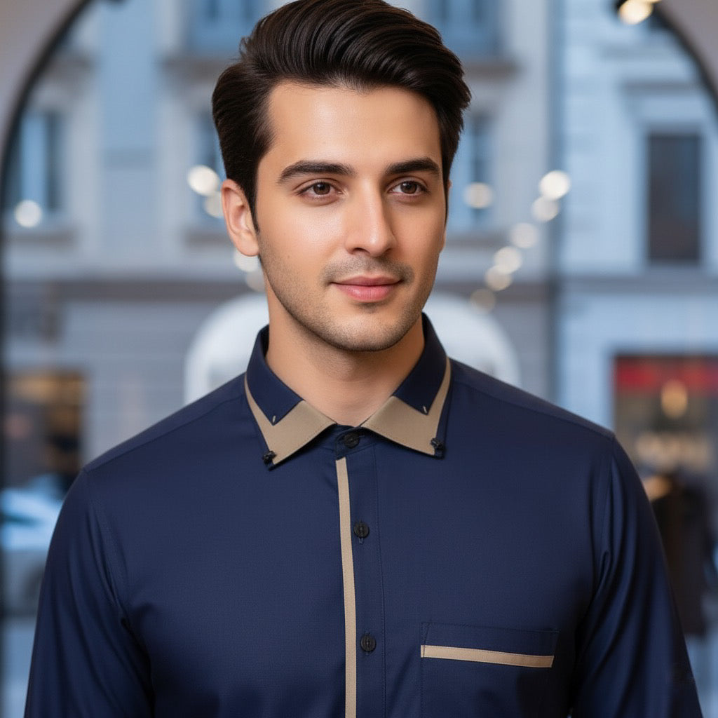 Blue Designer’s Shalwar Kameez Stitched