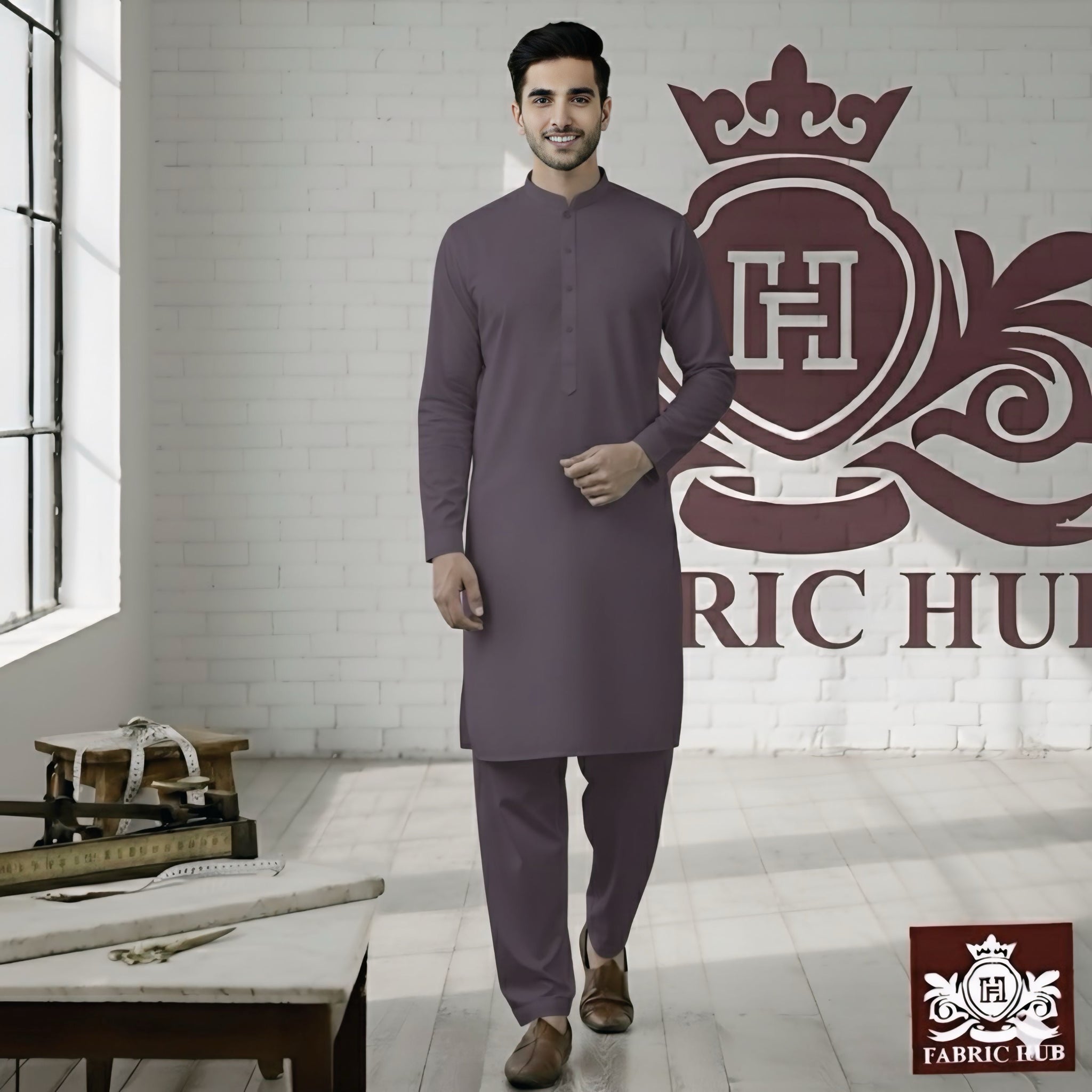 Imported Wash & Wear Light Purple Un-Stitched
