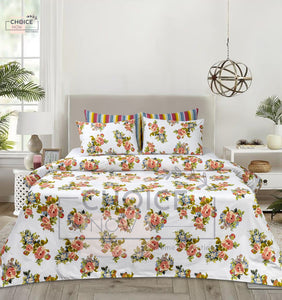 Multi Floral Cotton Bed Sheet