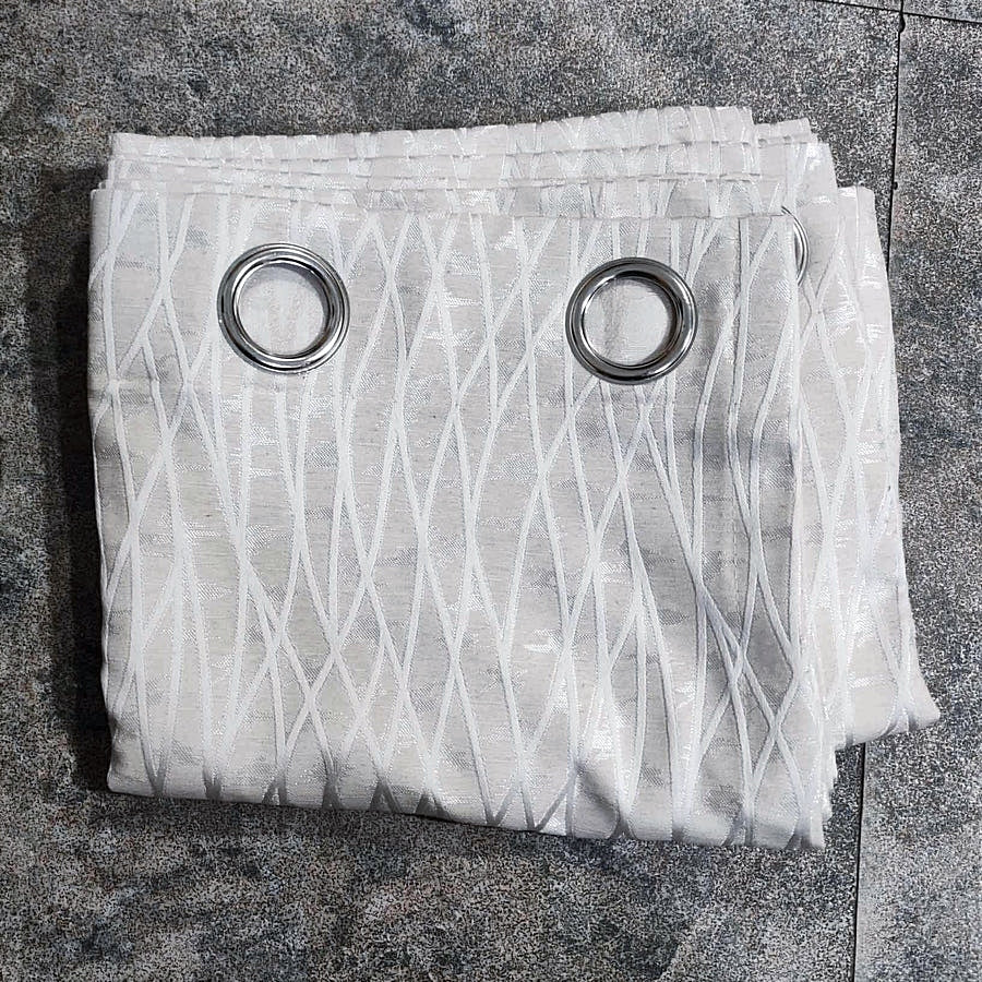 Self Print Thick Shanghai Curtain Off-white
