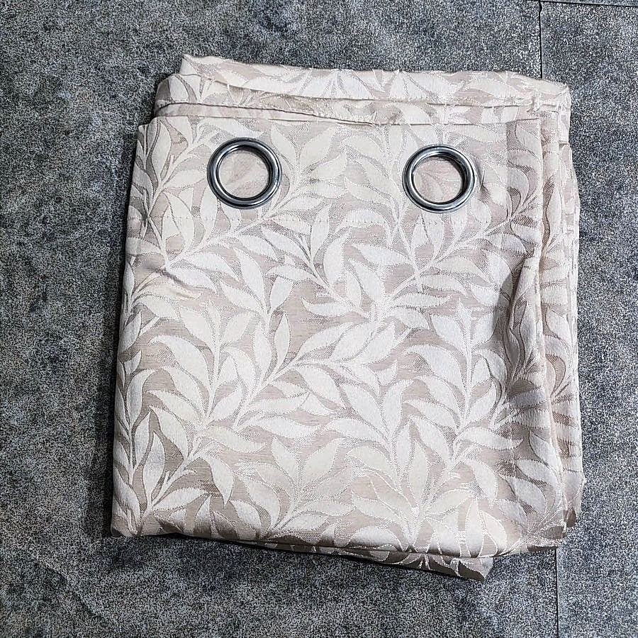 Self Print Thick Shanghai Curtain Cream Color