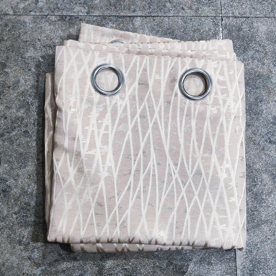 Self Print Thick Shanghai Curtain Cream Color