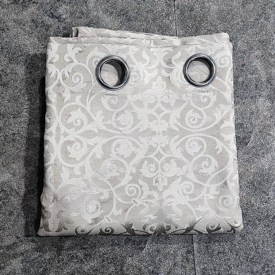 Self Print Thick Shanghai Curtain Off-white