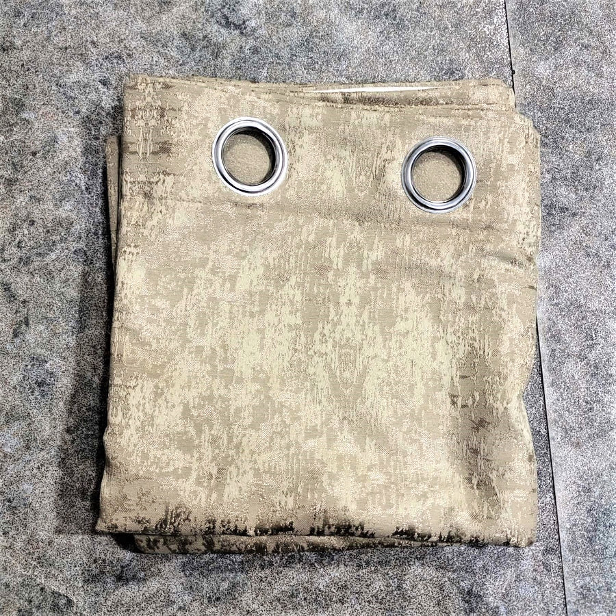 Self Print Thick Shanghai Curtain Golden Brown