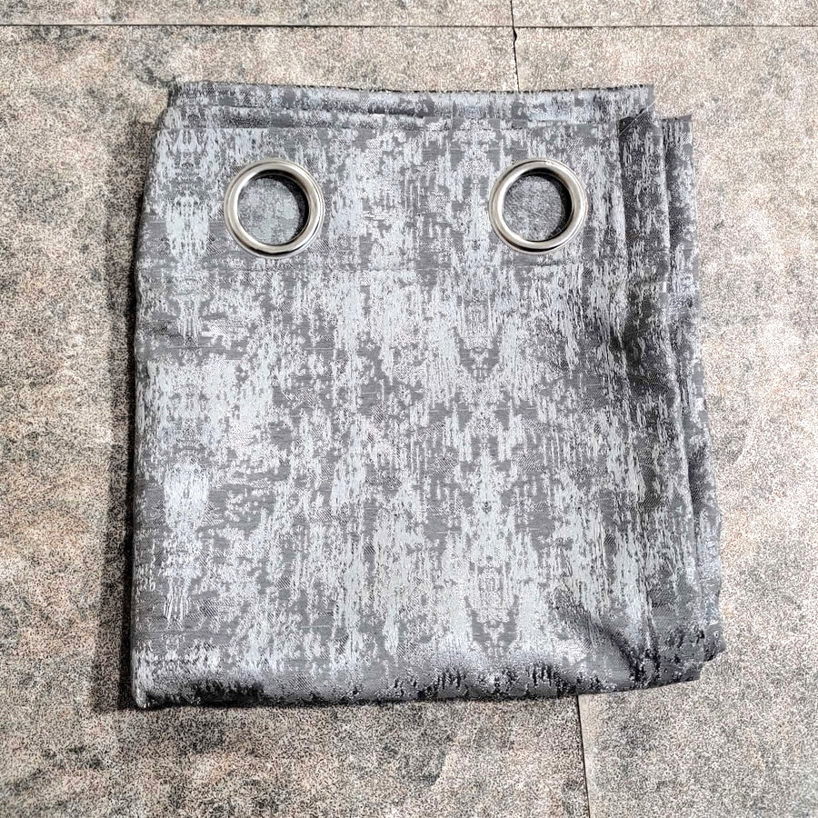 Self Print Thick Shanghai Curtain Grey