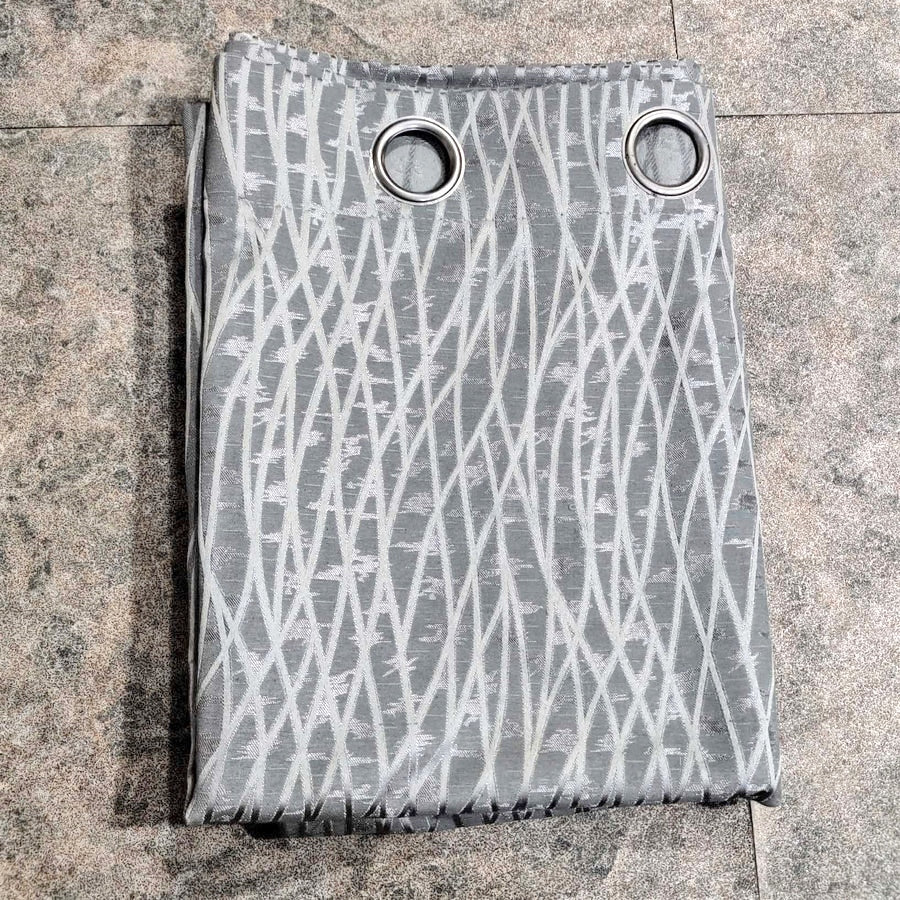Self Print Thick Shanghai Curtain Grey