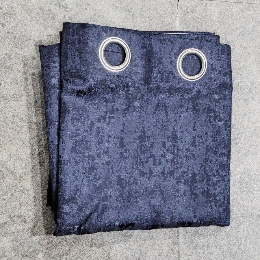 Self Print Thick Shanghai Curtain Blue
