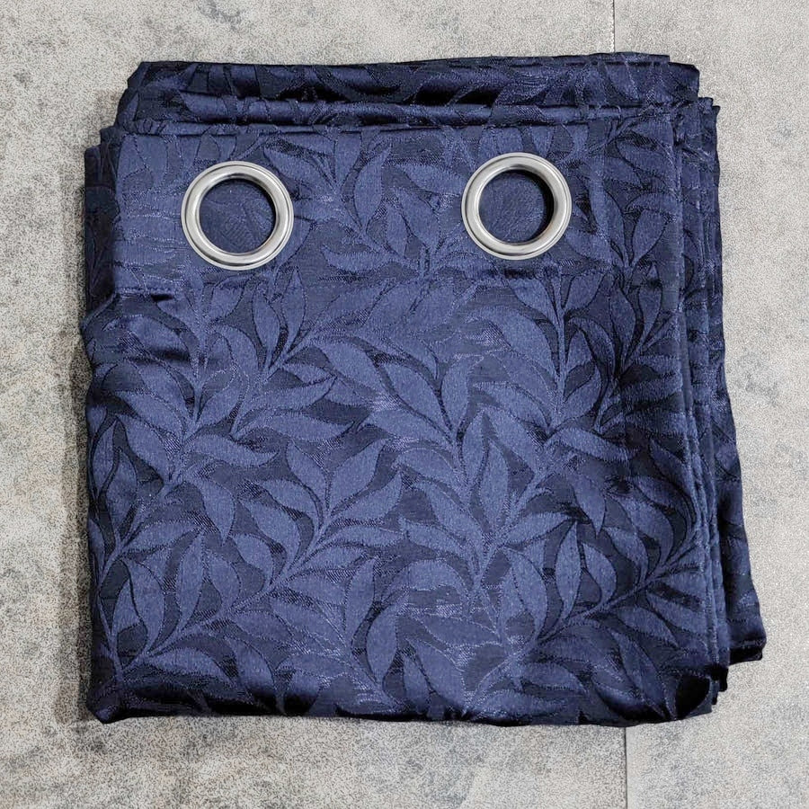 Self Print Thick Shanghai Curtain Blue