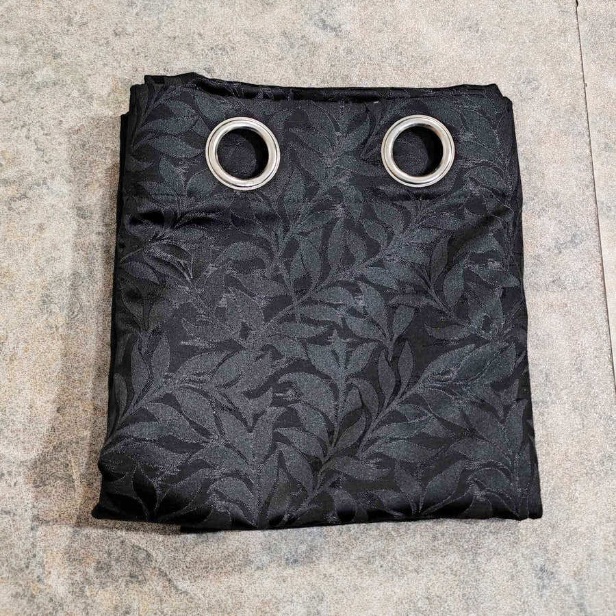 Self Print Thick Shanghai Curtain Black