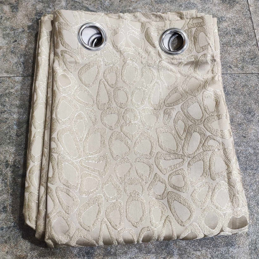 Thick Viscose Curtain Lite Gold on Off-White