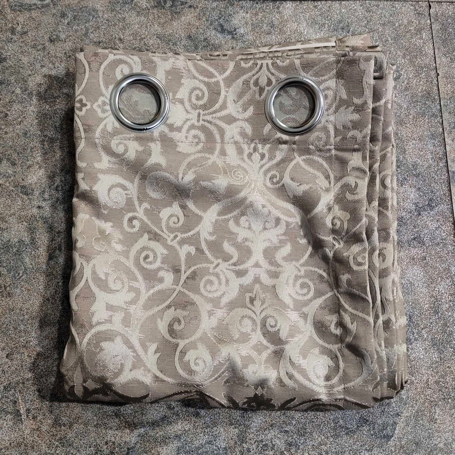 Self Print Thick Shanghai Curtain Lite Brown