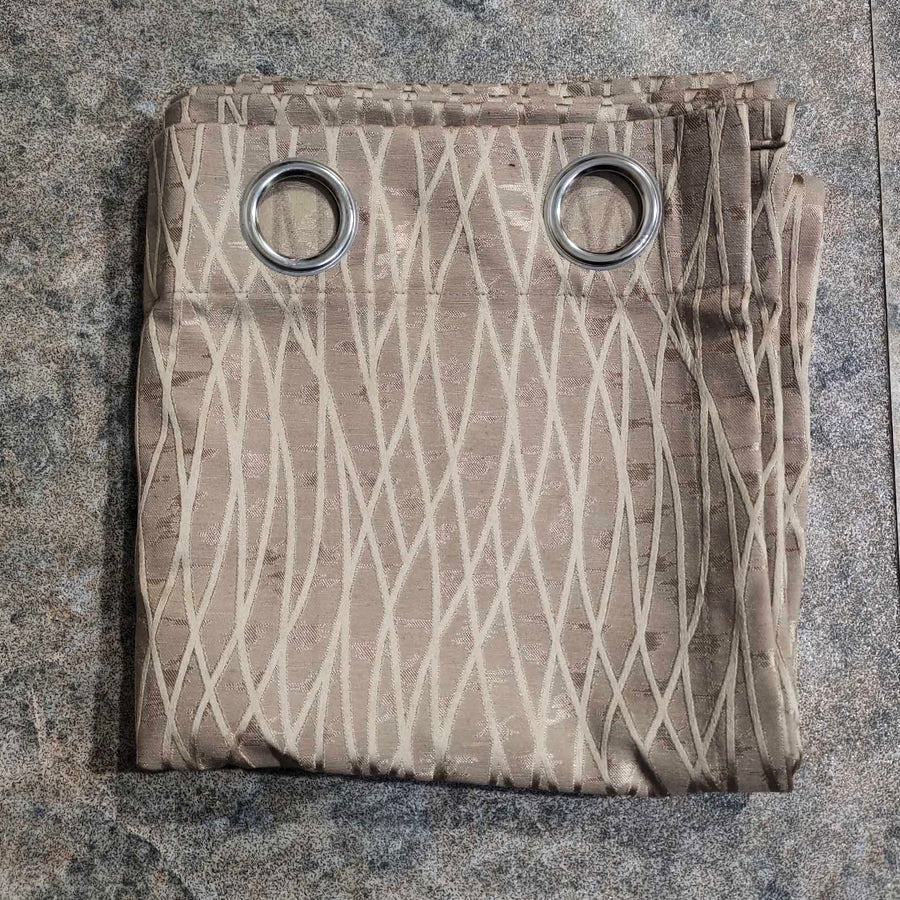 Self Print Thick Shanghai Curtain Lite Brown