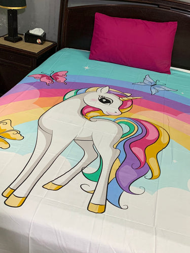 Unicorn Fairy Horse  Kids Bed Sheet