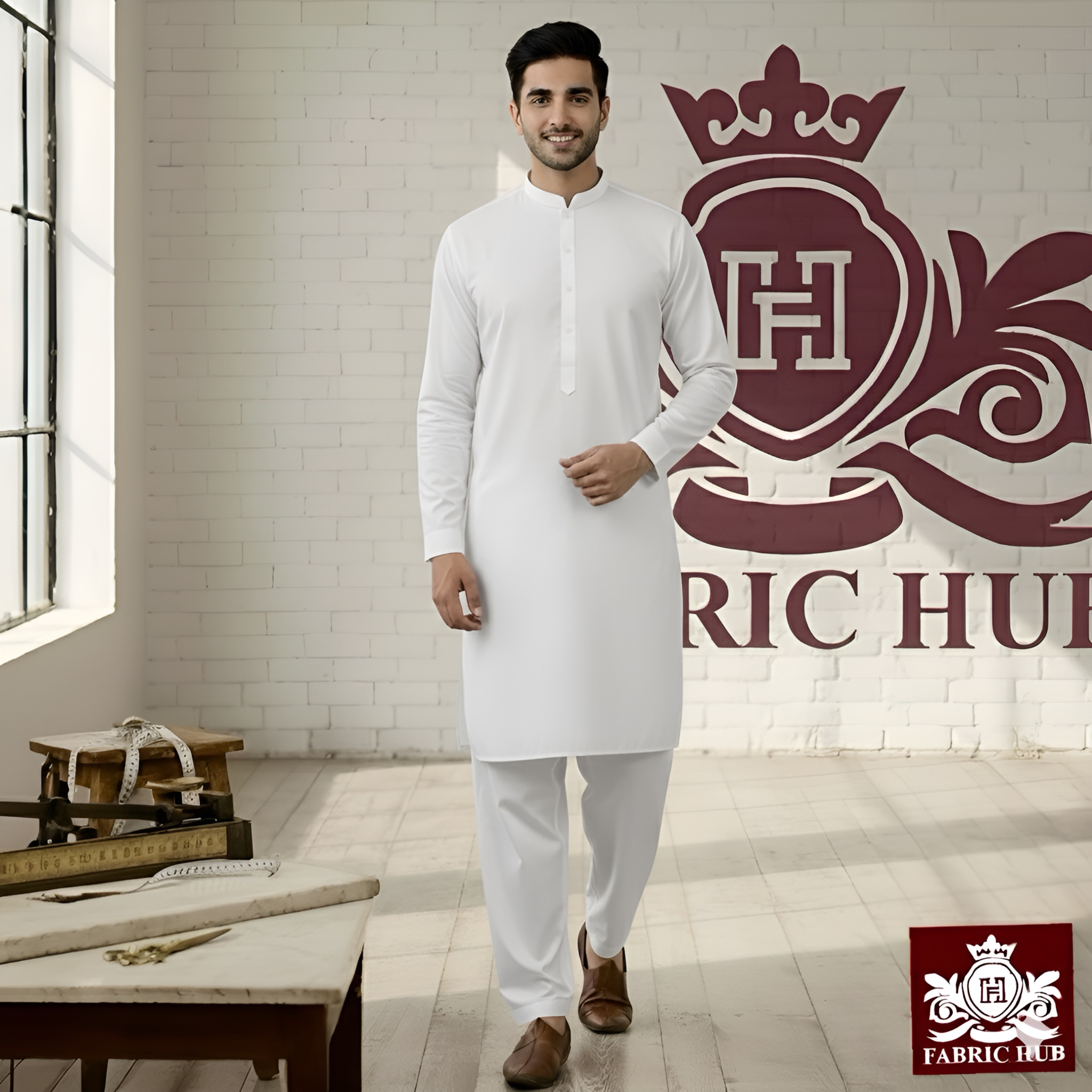 Imported Wash & Wear White Un-Stitched