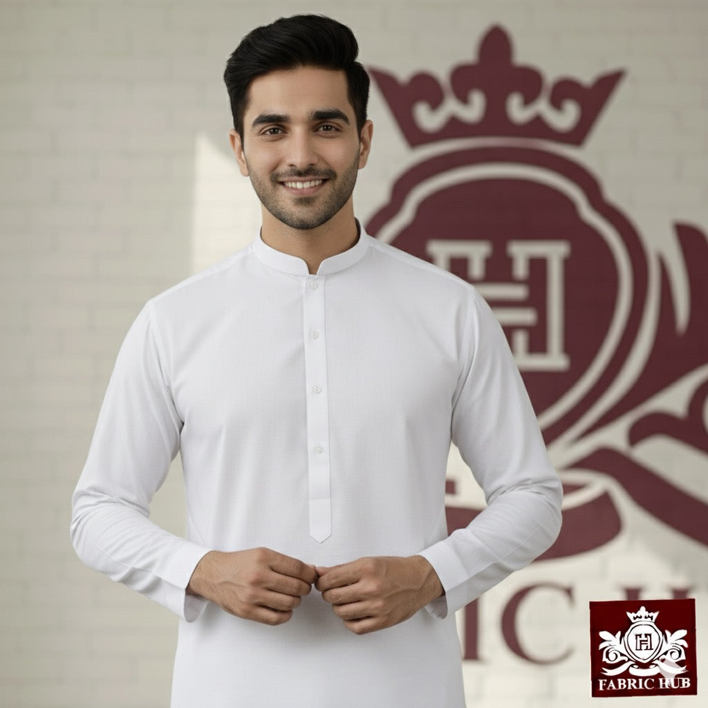 Imported Wash & Wear White Un-Stitched