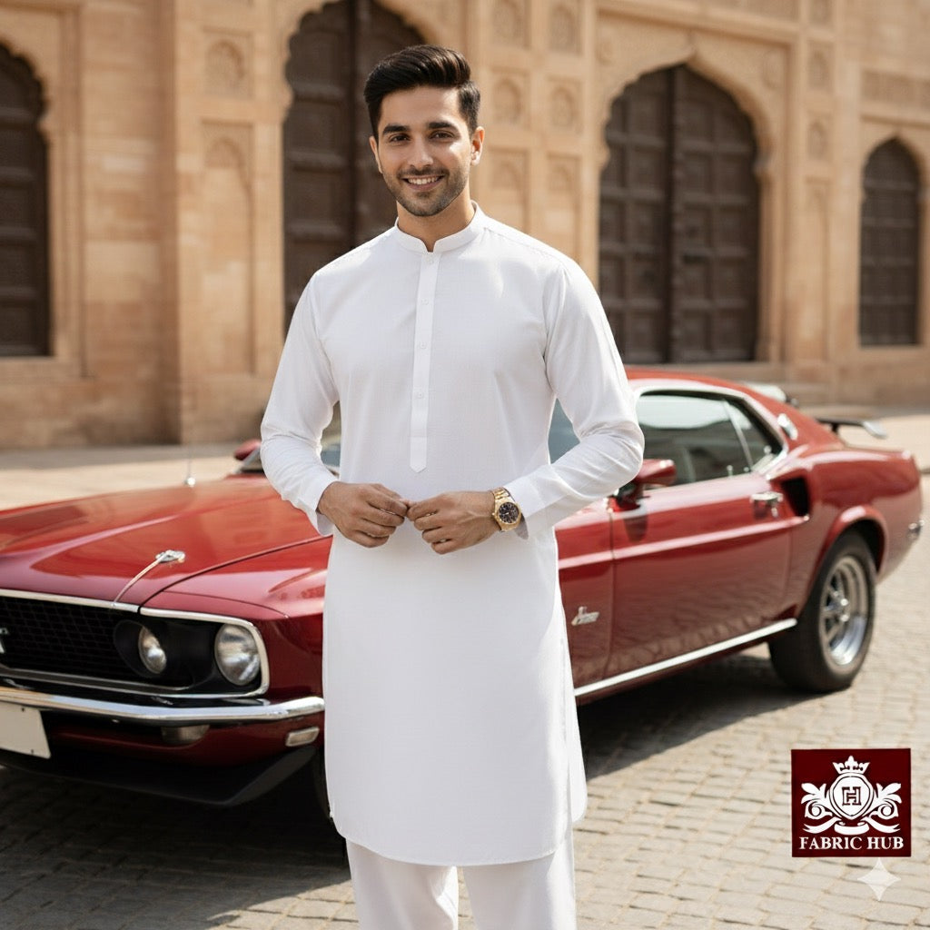 Imported Wash & Wear White Un-Stitched