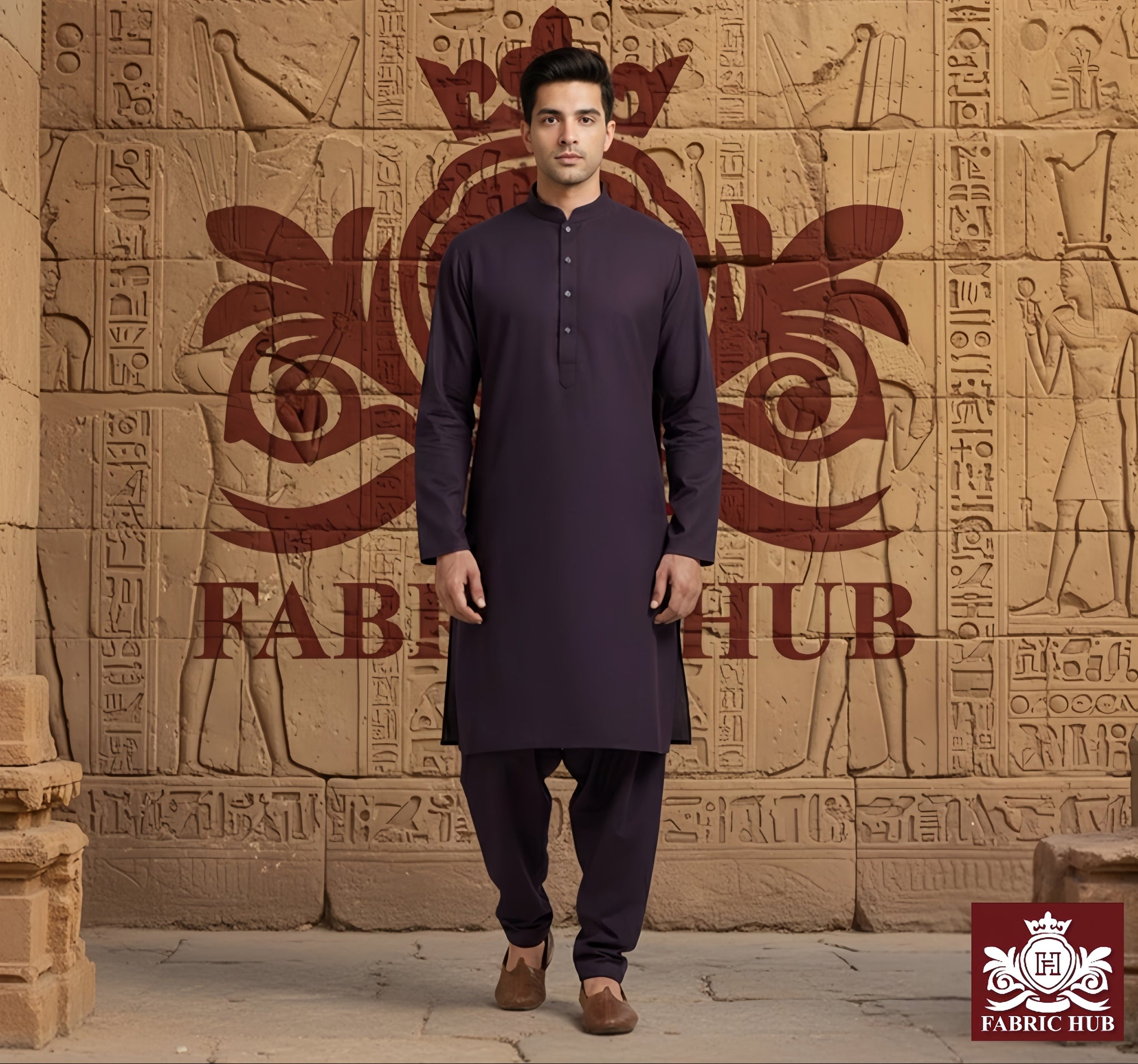 Imported Wash & Wear Purple Un-Stitched