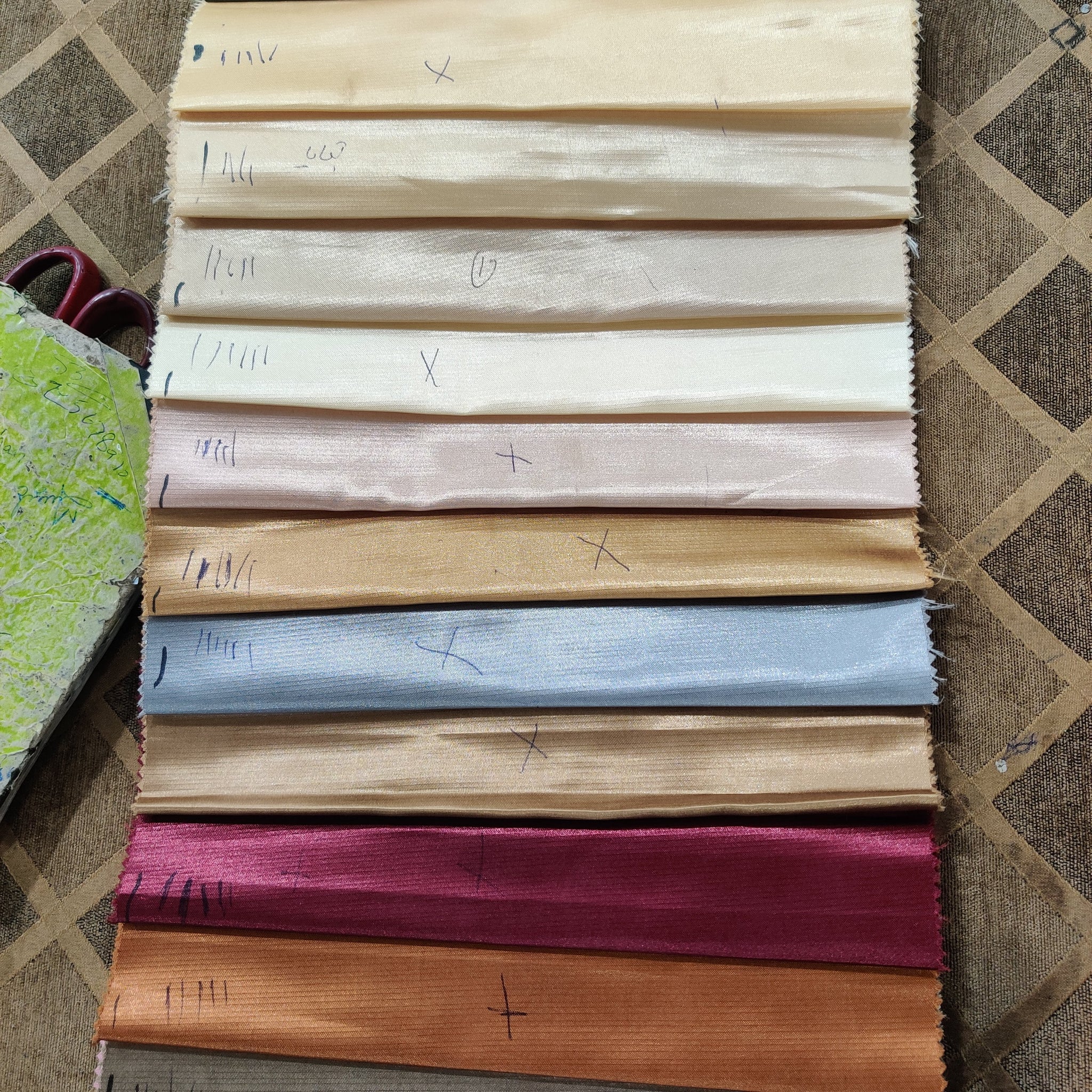 Curtain fabric Samples Silk